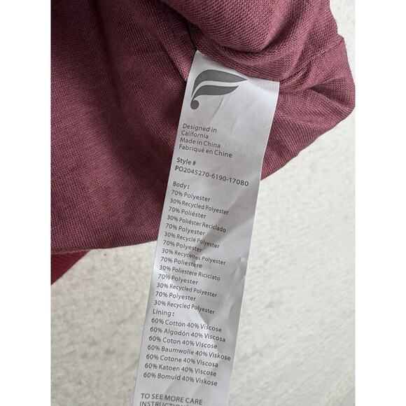 Fabletics Pullover Womens Size 2X Plus Red Crew Malia Sherpa Fleece Cropped New - Picture 6 of 13